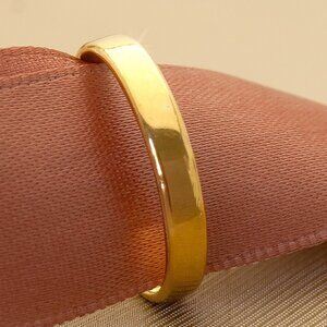 Vintage Gold Plated 925 Sterling Silver Band Ring – Comfort Fit, Size 9, Classic